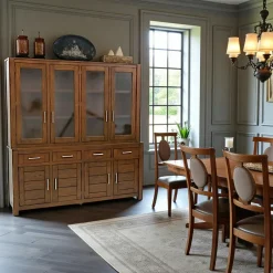 Attan Vaisseliers Scandinaves|Vaisseliers Scandinaves|Buffet vaisselier vitré bois moderne 200cm