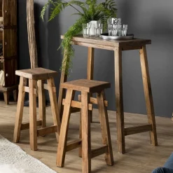 Swing Bureaux En Bois|Bureau / Console en bois de teck recyclé 140 x 60