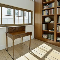 Tradition Bureaux En Bois|Bureau / Secrétaire Hévéa 7 tiroirs pieds tournés 85x55x95cm