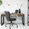 BRISBANE Univers Déco·Loft Industriel|Bureaux En Bois|Bureau bois recyclé métal 2 tiroirs