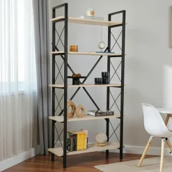 Melbourne Bureaux En Bois|Bureaux Industriels|Bureau mural en bois d'acacia et métal