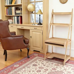 Tradition Bureaux En Bois|Bureau étagère bois massif hévéa 83xH190cm