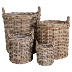 Rangements Déco·Paniers / Boîtes De Rangement|Caches-Pots|Cache-pot en rotin, fines tiges (lot de 4)