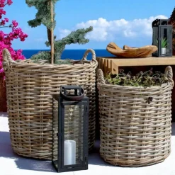 Rangements Déco·Paniers / Boîtes De Rangement|Vannerie Rotin|Cache-pot haut en rotin (lot de 2)