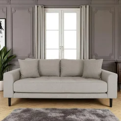 AMSTERDAM Canapés En Tissu|Canapé 2 places 1/2 gris minéral