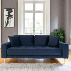 AMSTERDAM Canapés En Tissu|Canapé 2 places 1/2 gris minéral