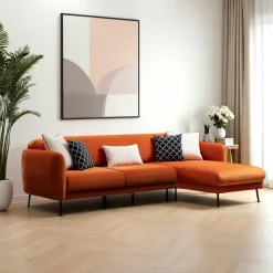 PAIMPOL Canapés Convertibles|Canapés 3 Places|Canapé 3 places gris - lit d'appoint, pieds métal