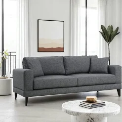 VENCE Canapés 3 Places|Canapés En Tissu|Canapé 3 places gris - style contemporain