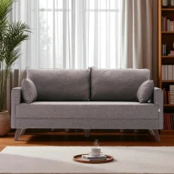 SPLIT Canapés Marron|Canapés 2 Places|Canapé 2 places taupe clair - dos droit