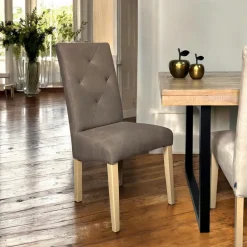 DENVER Univers Déco·Scandinave Hygge|Univers Déco·Maison De Campagne|Canapé convertible en bois recyclé coussins taupe