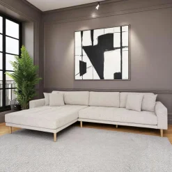 AMSTERDAM Canapés 3 Places|Canapés D'Angle|Canapé d'angle beige sable - côté droit, 290 cm