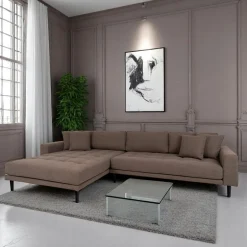 AMSTERDAM Canapés 3 Places|Canapés D'Angle|Canapé d'angle beige sable - côté droit, 290 cm