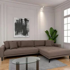 AMSTERDAM Canapés 3 Places|Canapés D'Angle|Canapé d'angle beige sable - côté droit, 290 cm