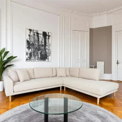 AMSTERDAM Canapés 3 Places|Canapés D'Angle|Canapé d'angle beige sable - côté droit, 290 cm