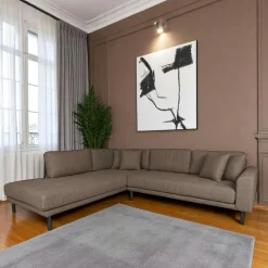 AMSTERDAM Canapés 3 Places|Canapés D'Angle|Canapé d'angle beige sable - côté droit, 290 cm