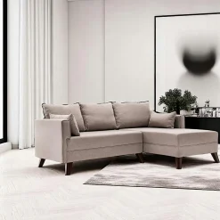 SPLIT Canapés 3 Places|Canapés Convertibles|Canapé d’angle convertible cappuccino - côté droit