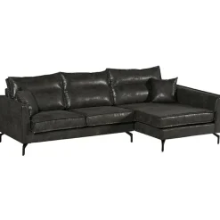 Epika Canapés Style Industriel|Canapés D'Angle|Canapé d'angle droit gris