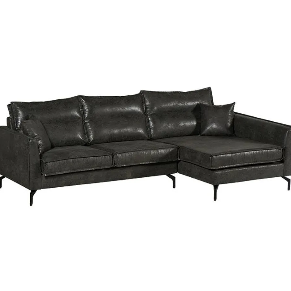 Epika Canapés Marron|Canapés 3 Places|Canapé d'angle droit havane