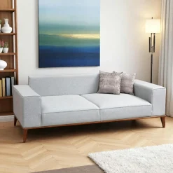 LUCCA Canapés 3 Places|Canapés D'Angle|Canapé d'angle gris - lit d'appoint, côté gauche