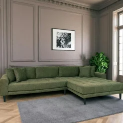 AMSTERDAM Canapés 3 Places|Canapés D'Angle|Canapé d'angle gris minéral - côté gauche, 290 cm