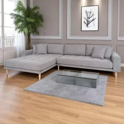 AMSTERDAM Canapés 3 Places|Canapés D'Angle|Canapé d'angle vert nature - côté droit, 290 cm