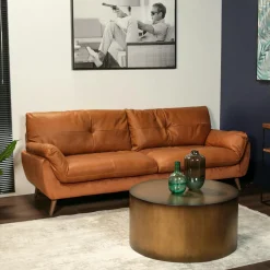 NOTTINGHAM Canapés En Tissu|Canapés 3 Places|Canapé en cuir et velours gris 3 places