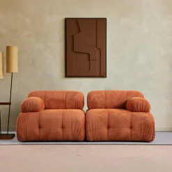 ICA Canapés En Tissu|Canapé modulable 2 places écru, assise profonde 190 cm