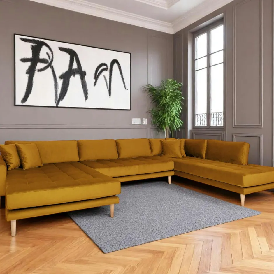 AMSTERDAM Canapés 3 Places|Canapés D'Angle|Canapé panoramique bleu nuit - côté droit