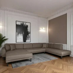 AMSTERDAM Canapés 3 Places|Canapés D'Angle|Canapé panoramique gris clair - côté droit, 370 cm