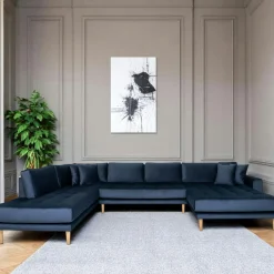 AMSTERDAM Canapés D'Angle|Canapés 3 Places|Canapé panoramique vert nature - côté gauche