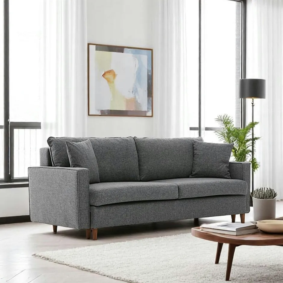 COMO Canapés 3 Places|Canapés Convertibles|Canapé-lit 3 places gris chiné