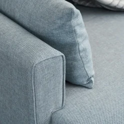 SPLIT Canapés 3 Places|Canapés Convertibles|Canapé-lit bleu gris - dos droit