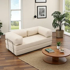 ALTEA Canapés En Tissu|Canapés 2 Places|Canapé-lit écru confort, 190 cm