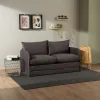 ORURO Canapés En Tissu|Canapé-lit en tissu gris, 2 personnes 140 cm