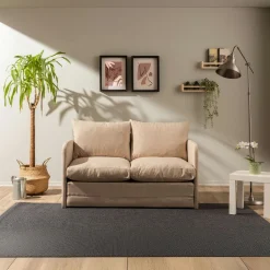 ORURO Canapés En Tissu|Canapé-lit en tissu gris, 2 personnes 140 cm