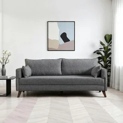 SPLIT Canapés 3 Places|Canapés Convertibles|Canapé-lit gris chiné - dos droit