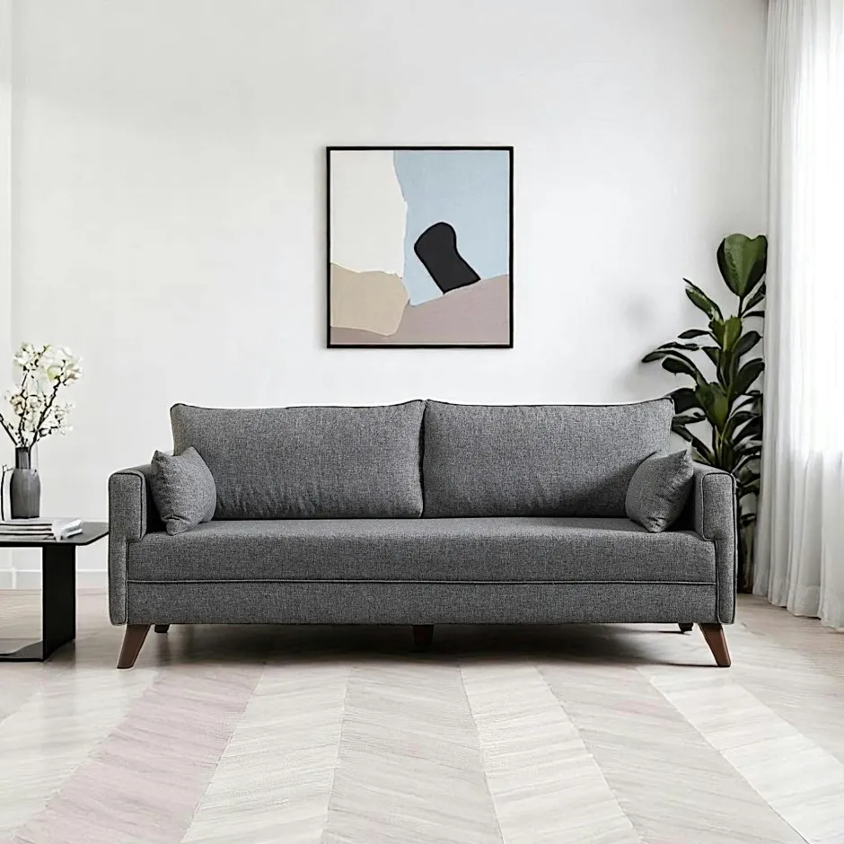 SPLIT Canapés 3 Places|Canapés Convertibles|Canapé-lit gris chiné - dos droit