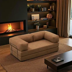 ALTEA Canapés Marron|Canapés 2 Places|Canapé-lit marron confort, 190 cm