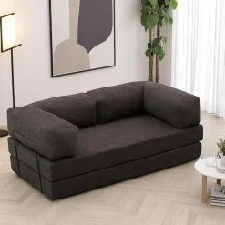 ALTEA Canapés En Tissu|Canapés 2 Places|Canapé-lit taupe confort, 190 cm