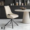 LIGURIE Meubles De Cuisine·Chaises|Chaises Capitonnées|Chaise contemporaine pivotante beige (lot de 2)