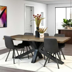 IENA Meubles De Cuisine·Chaises|Chaises Capitonnées|Chaise cosy en tissu noir (lot de 2)