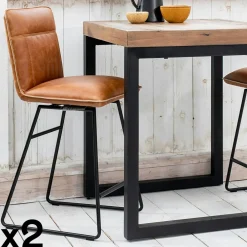 OKA Univers Déco·Loft Industriel|Chaise de bar pivotante gris used (lot de 2)