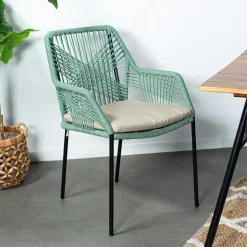 GRENADE Chaises De Jardin|Chaise de jardin en corde tressée grise