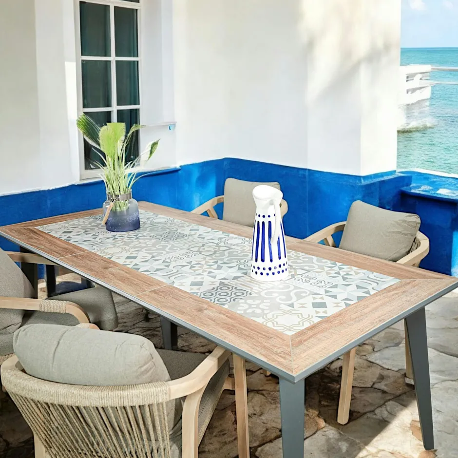 GRENADE Chaises De Jardin|Chaise de jardin en corde tressée grise