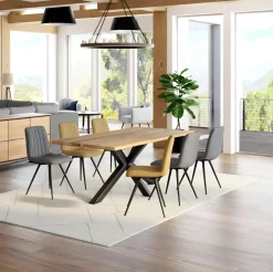 TARAZ Meubles De Cuisine·Chaises|Chaises Velours|Chaise de salle à manger noire motif damier (lot de 2)