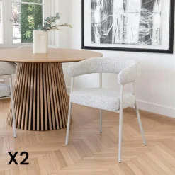 MONTREUX Meubles De Cuisine·Chaises|Chaise de salle à manger sable avec pieds gris (lot de 2)