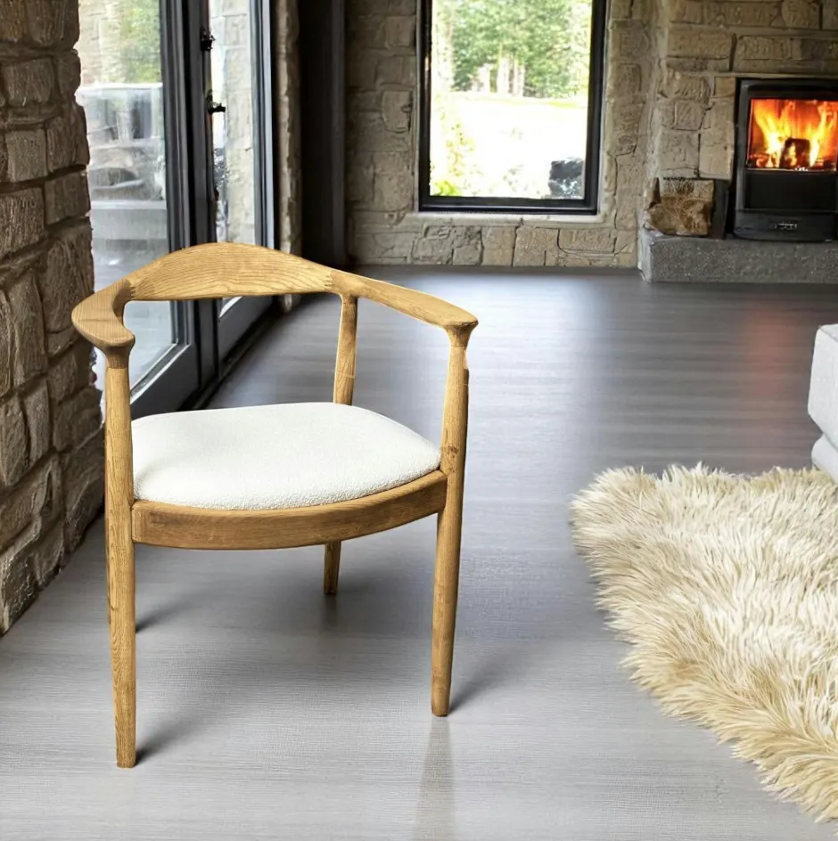 PALERME Meubles De Cuisine·Chaises|Chaises Scandinaves|Chaise design en bouclette sable