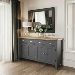 COVENTRY Chaises En Bois|Chaises Capitonnées|Chaise en bois et tissu avec dossier croisé finition charbon (lot de 2)