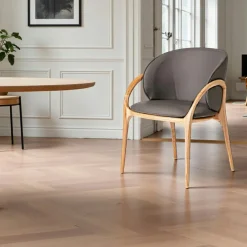 Meubles De Cuisine·Chaises|Chaises En Bois|Chaise en cuir terracotta dos rond accoudoirs bois noir ALDER