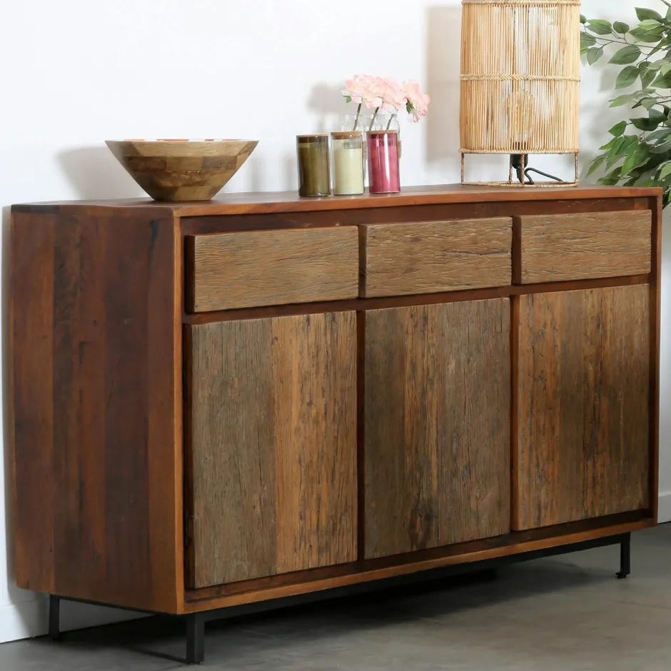 Chaises Industrielles|Chaises Contemporaines|Chaise en tissu microfibres gris et pieds métal noir